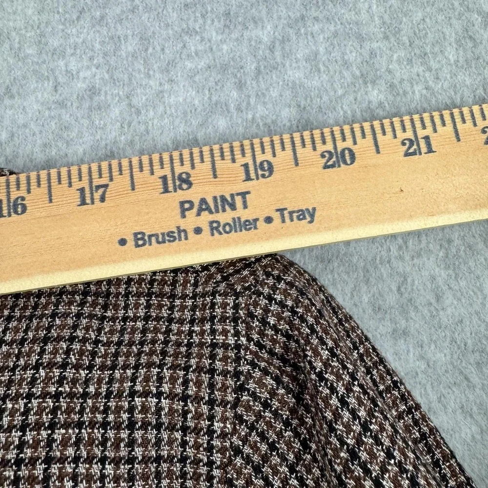 Banana Republic Blazer Mens 44R Brown Check Linen Cotton Tweed Sport Coat Jacket